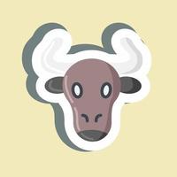 Sticker Beef. suitable for Meat. simple design editable. design template vector. simple illustration vector