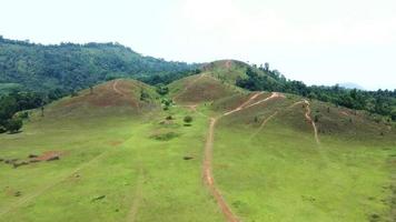 Grass Mountain, Ranong Province, in Thailand is unusually beautiful as a tourist attraction. Thailand tourism concept