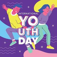 celebración del día internacional de la juventud vector