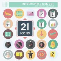 Infographics Icon Set. suitable for Education symbol vector
