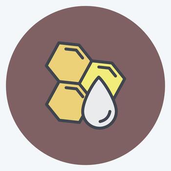 Icon Honeycomb. suitable for Bee Farm. Color Mate Style. simple design editable. design template vector. simple illustration vector