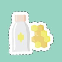 Sticker line cut Royal Jelly. suitable for Bee Farm. simple design editable. design template vector. simple illustration vector