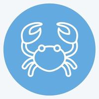 Icon Crab. suitable for Meat. blue eyes style. simple design editable. design template vector. simple illustration vector