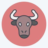 Icon Beef. suitable for Meat. color mate style. simple design editable. design template vector. simple illustration vector