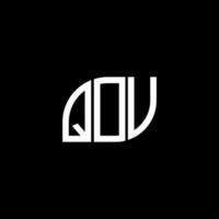 QOV letter logo design on black background. QOV creative initials letter logo concept. QOV letter design. vector