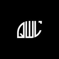 QWL letter logo design on black background.QWL creative initials letter logo concept.QWL vector letter design.