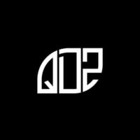 QDZ letter logo design on black background. QDZ creative initials letter logo concept. QDZ letter design. vector
