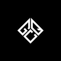 diseño de logotipo de letra gcq sobre fondo negro. concepto de logotipo de letra de iniciales creativas gcq. diseño de letras gcq. vector