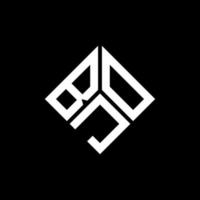diseño de logotipo de letra bjo sobre fondo negro. concepto de logotipo de letra de iniciales creativas bjo. diseño de letras bjo. vector