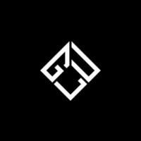 GLU letter logo design on black background. GLU creative initials letter logo concept. GLU letter design. vector