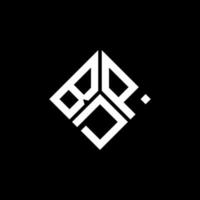 BDP letter logo design on black background. BDP creative initials letter logo concept. BDP letter design. vector