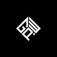 GPW letter logo design on black background. GPW creative initials letter logo concept. GPW letter design. vector