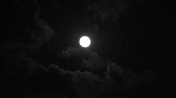 8k pleine lune et nuages dans le ciel nocturne video
