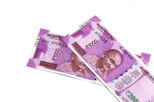 New Indian Currency of Rs 2000 isolated on white background. Published on 9 November 2016. photo