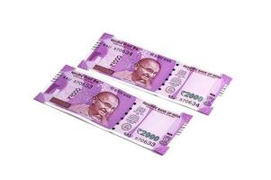 New Indian Currency of Rs 2000 isolated on white background. Published on 9 November 2016. photo