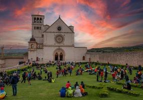 ASSISI ITALY 2022 Park of the basilica of Assisi photo