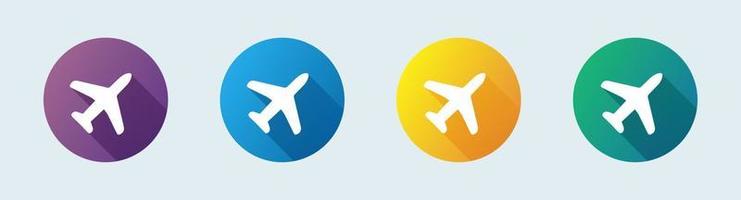 Airplane aviation flat icon for apps and websites. Travel vector illustration.