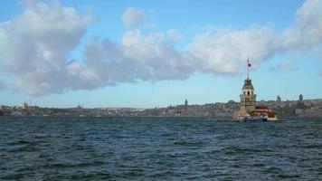 8K Maiden's Tower the most important symbol of Bosphorus Istanbul