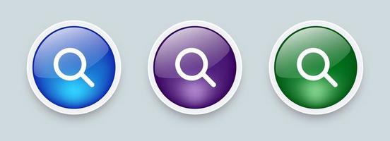 Magnifying glass loupe icon button. Search vector icon.