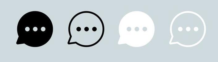 Chatting or messaging bubbles with dots flat icon for apps and websites interface. vector