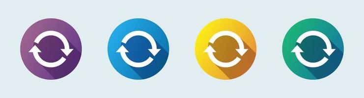 Update or synchronization icon in flat style. Cloud backup and sync icon. vector