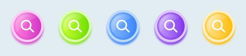 Magnifying glass loupe icon button. Search vector icon.