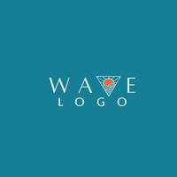 plantilla de diseño de logotipo de concepto de onda creativa vector