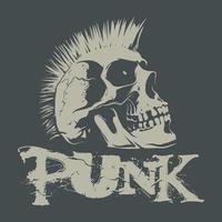 Punk skull with Mohawk vector illustration