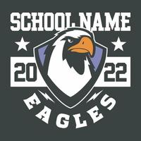 vector de diseño del logotipo de la mascota del águila con un estilo de concepto de ilustración moderno para la impresión de insignias, emblemas y camisetas.
