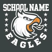 Eagle mascot logo design vector with modern illustration concept style for badge, emblem and tshirt printing.