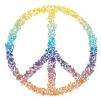 Vector illustration of colorful peace symbol