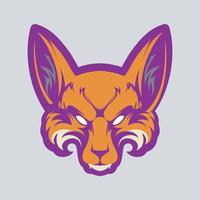 vector de diseño del logotipo de la mascota fox con un estilo de concepto de ilustración moderno para la impresión de insignias, emblemas y camisetas.