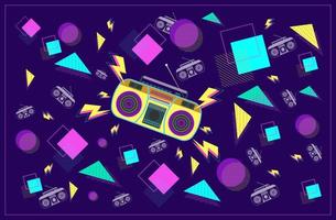 abstract background World Radio Day Design Vector