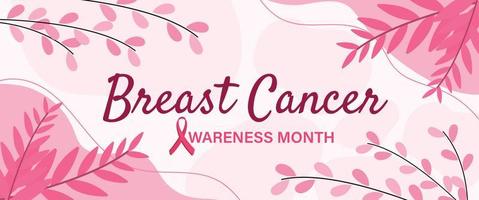 Breast cancer awareness month banner design illustration vector