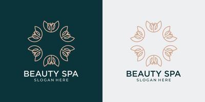 minimalist and abstract beauty logo set vector