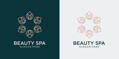 minimalist and abstract beauty logo set vector