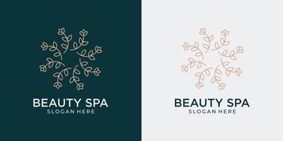 minimalist and abstract beauty logo set vector