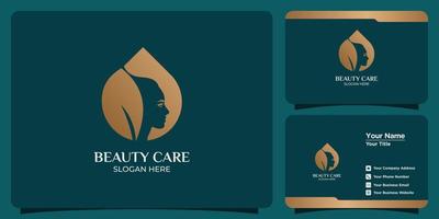 Hand drawn set of feminine logo templates for beauty and business cards vector