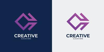 minimalist and abstract letter C logo set vector