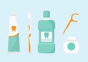 Dental hygiene. Oral cavity care products. Toothpaste, toothbrush, mouthwash, dental floss.