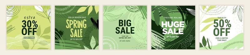 Social media sale banners design. Vector illustration templates suitable for web banners, social media posts, mobile app, internet ads.