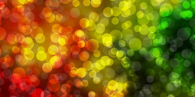 Light Green, Yellow vector layout with circle shapes.