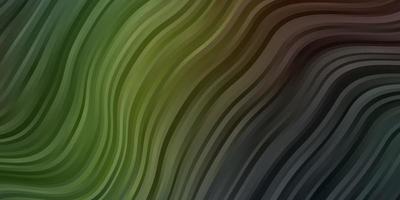 Dark Multicolor vector background with bent lines.