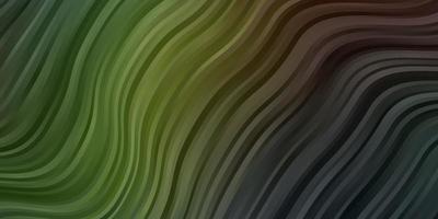 Dark Multicolor vector background with bent lines.