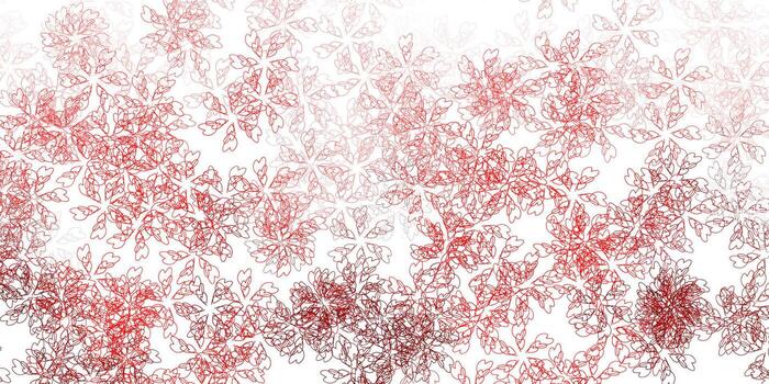 Light red vector abstract backdrop with leaves.