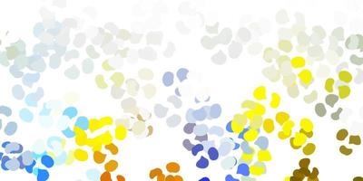 Light blue, yellow vector pattern with abstract shapes.