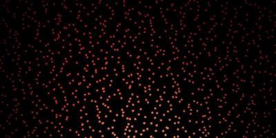 Dark Red vector background with colorful stars.