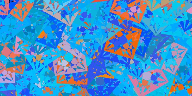 Light Blue, Yellow vector background with triangles.