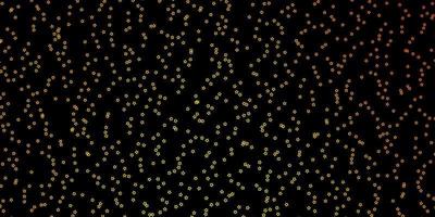 Dark Yellow vector pattern with abstract stars.