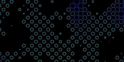 patrón de vector azul oscuro con esferas.